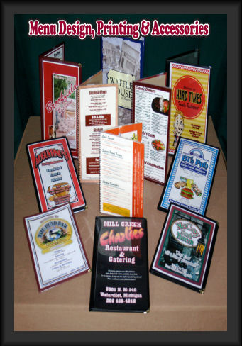 Menu Design | Embroidery | Southwestern Michigan | Northwest Indiana | Dowagiac